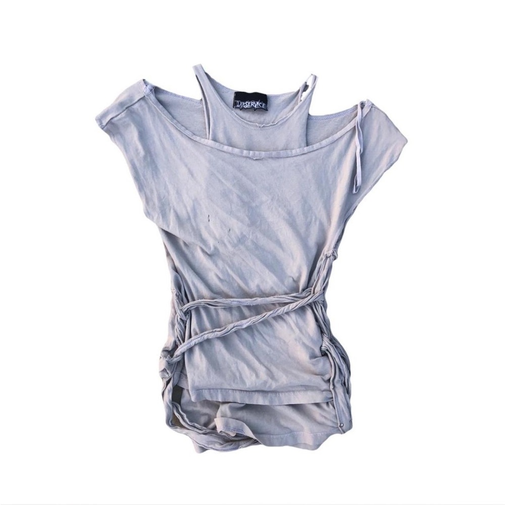 Lip Service Light Dove Grey Bondage Women's Top